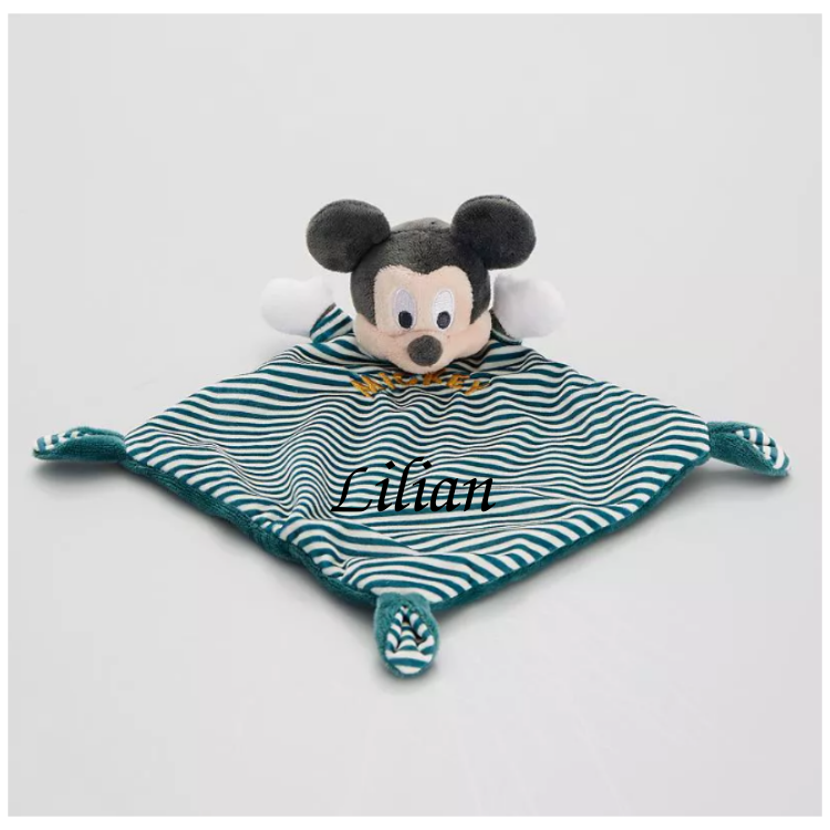  mickey souris plat vert rayé 25 cm 